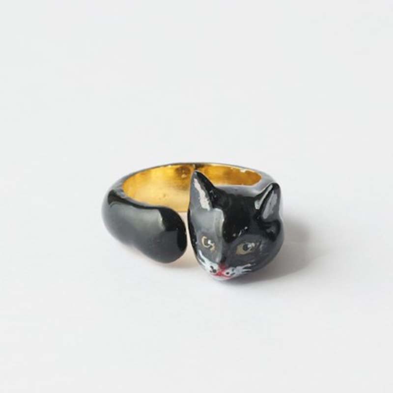 Nathalie Lete ナタリーレテ Ring Black cat/Size:11